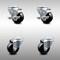 Service Caster 3 Inch SS Hard Rubber Wheel Swivel Bolt Hole Caster Set with 2 Brakes SCC SCC-SSBH20S314-HRS-2-TLB-2 - alternate 1